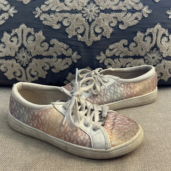 Michael‎ Kors Size 3 Kids Jem Miracle Rainbow Sparkle Low Sneakers - Picture 1 of 8